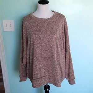 Zenana Mocha Heathered Sweater